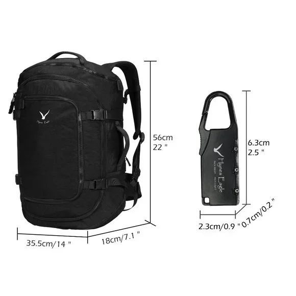 Navy BLUE Hynes Eagle 45L Travel Flight Approved Carry on Backpack - Picture 2 of 6